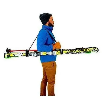 StoreYourBoard Set of 2 Ski and Pole Carriers | Adjustable Ski Shoulder Strap