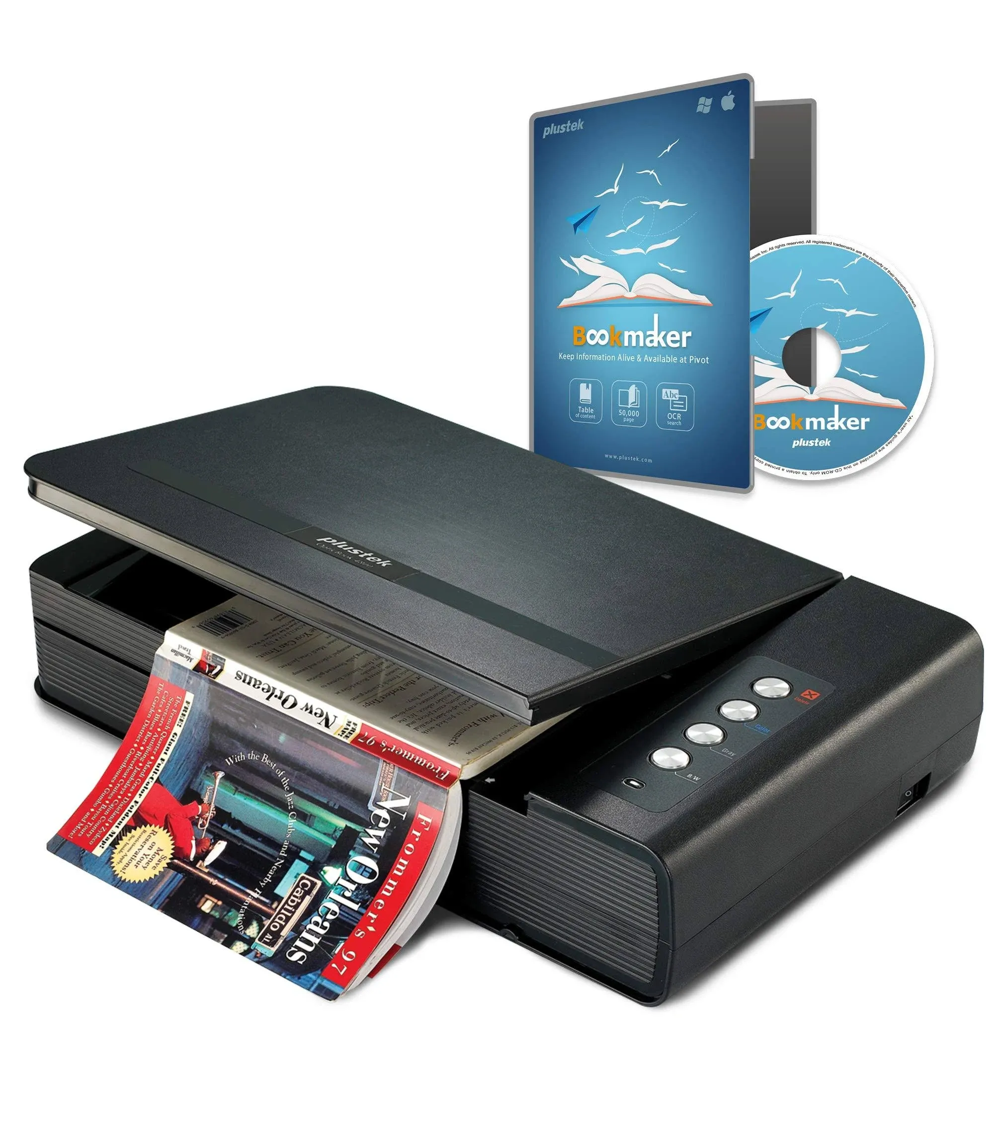 Plustek OpticBook 4900 Scanner with Bookmaker