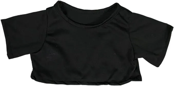 Black T-Shirt Teddy Bear Clothes Fits Most 14"-18" Build-a-Bear and Make Your Own Stuffed Animals