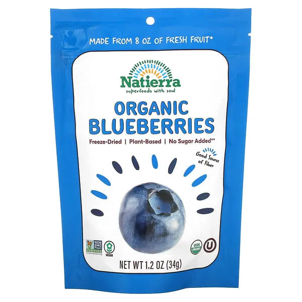 Natierra Blueberries, Organic - 1.2 oz