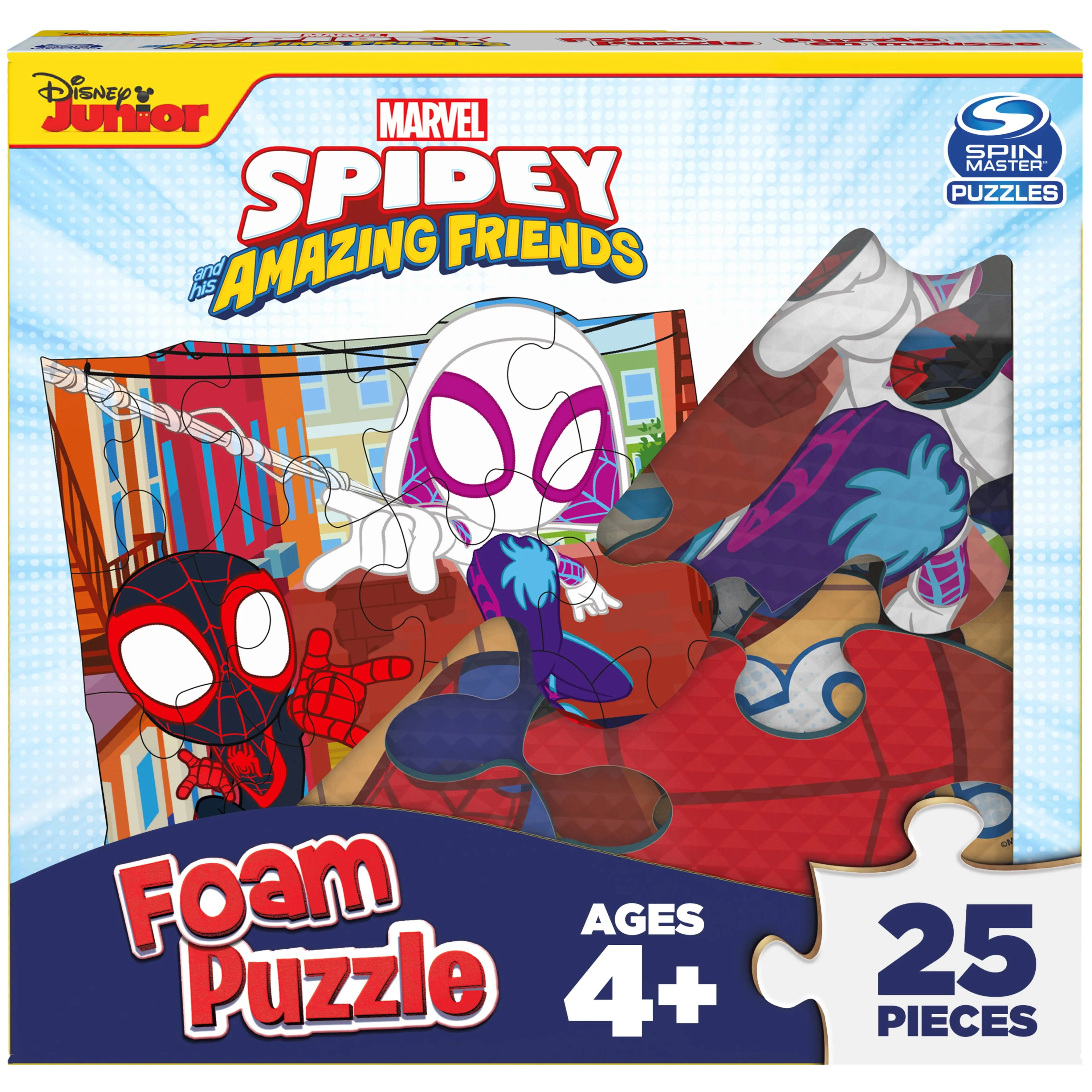 Disney Junior Marvel Spidey &amp; His Amazing Friends Foam Puzzle 25 Pcs 13&#034;x24&#034; NEW