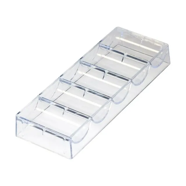 GSE Games & Sports Expert Clear Acrylic Casino Poker Chip Tray, Chip Rack Holds 100 Chips - Single