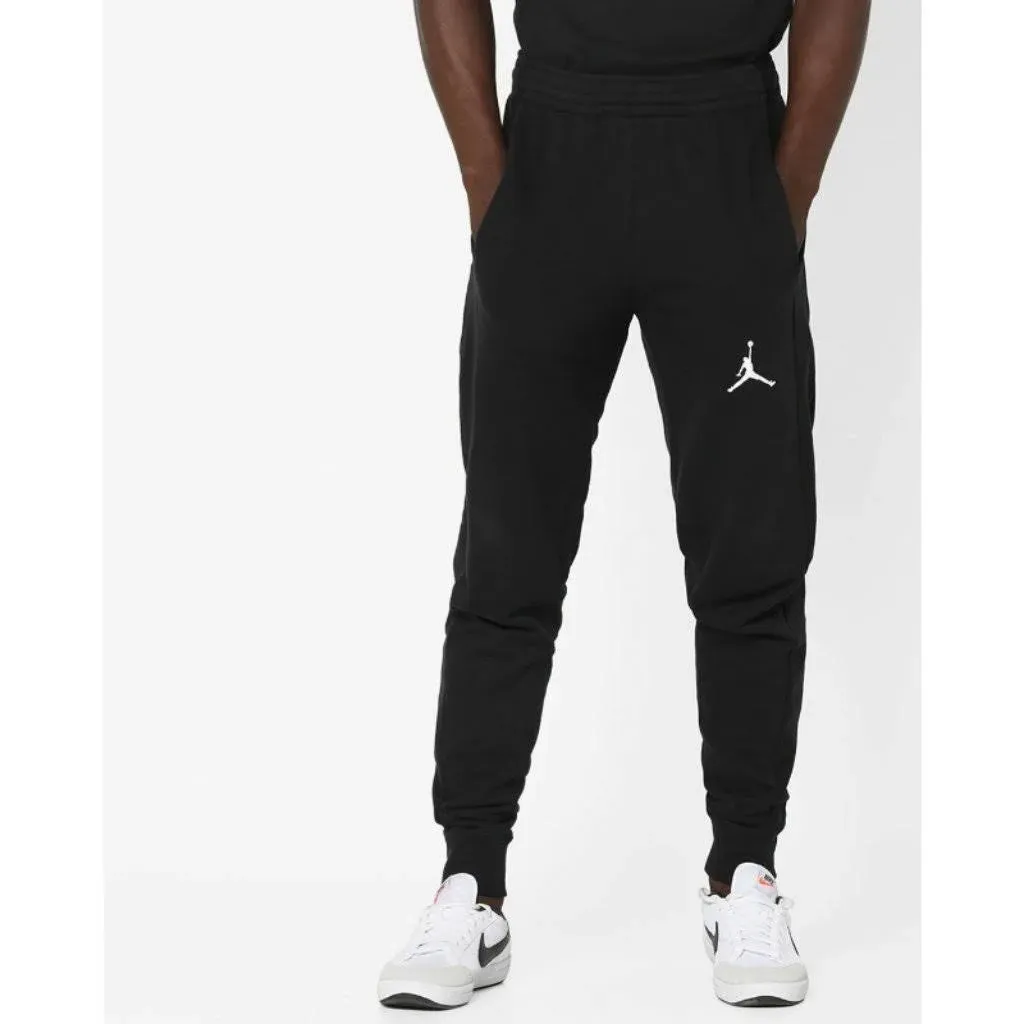 Jordan Boys' Jumpman Jogger Pants in Black/Black Size Medium | Cotton/Fleece