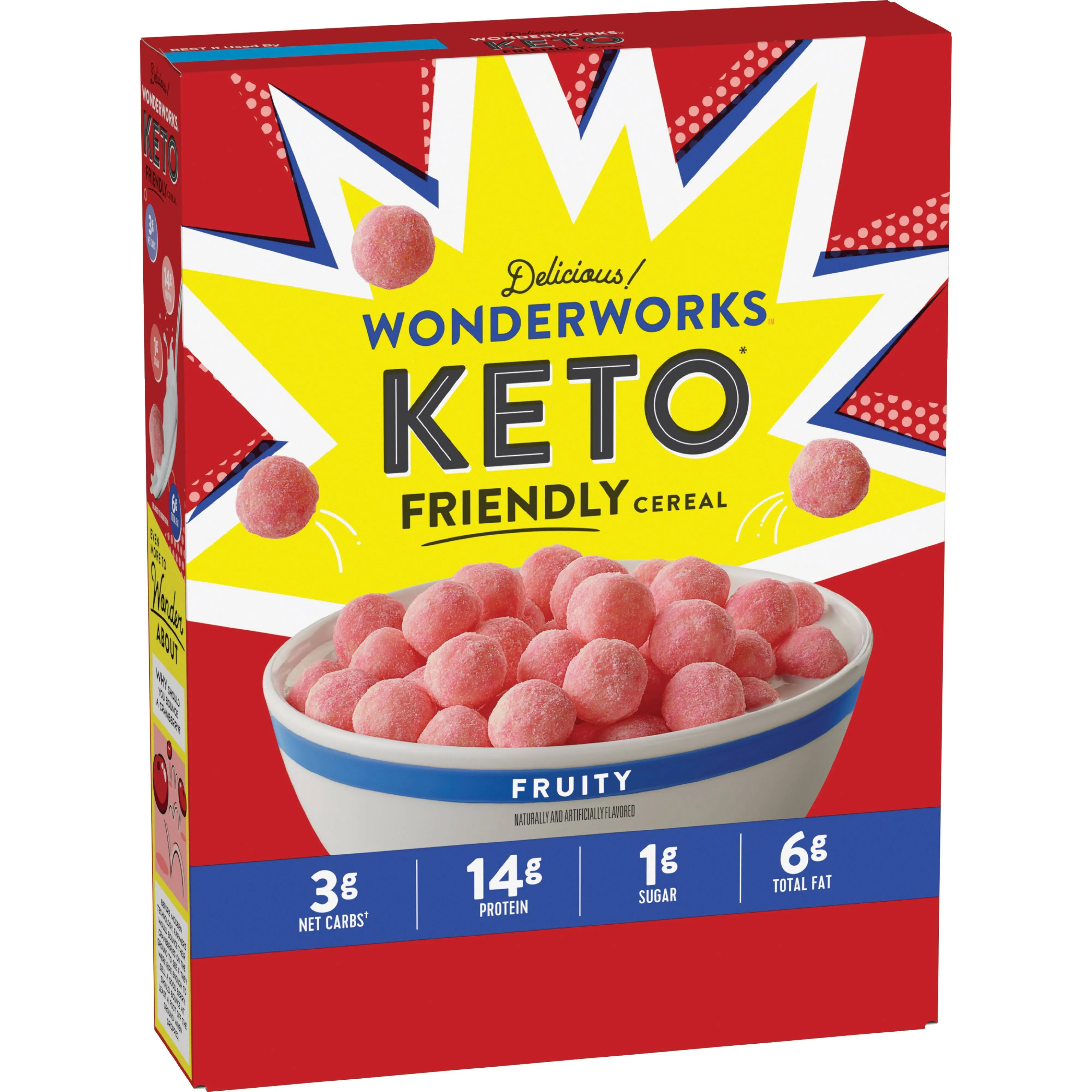 Fruity Wonderworks Keto Friendly Breakfast Cereal, Keto Friendly Snack, 1g 10.8