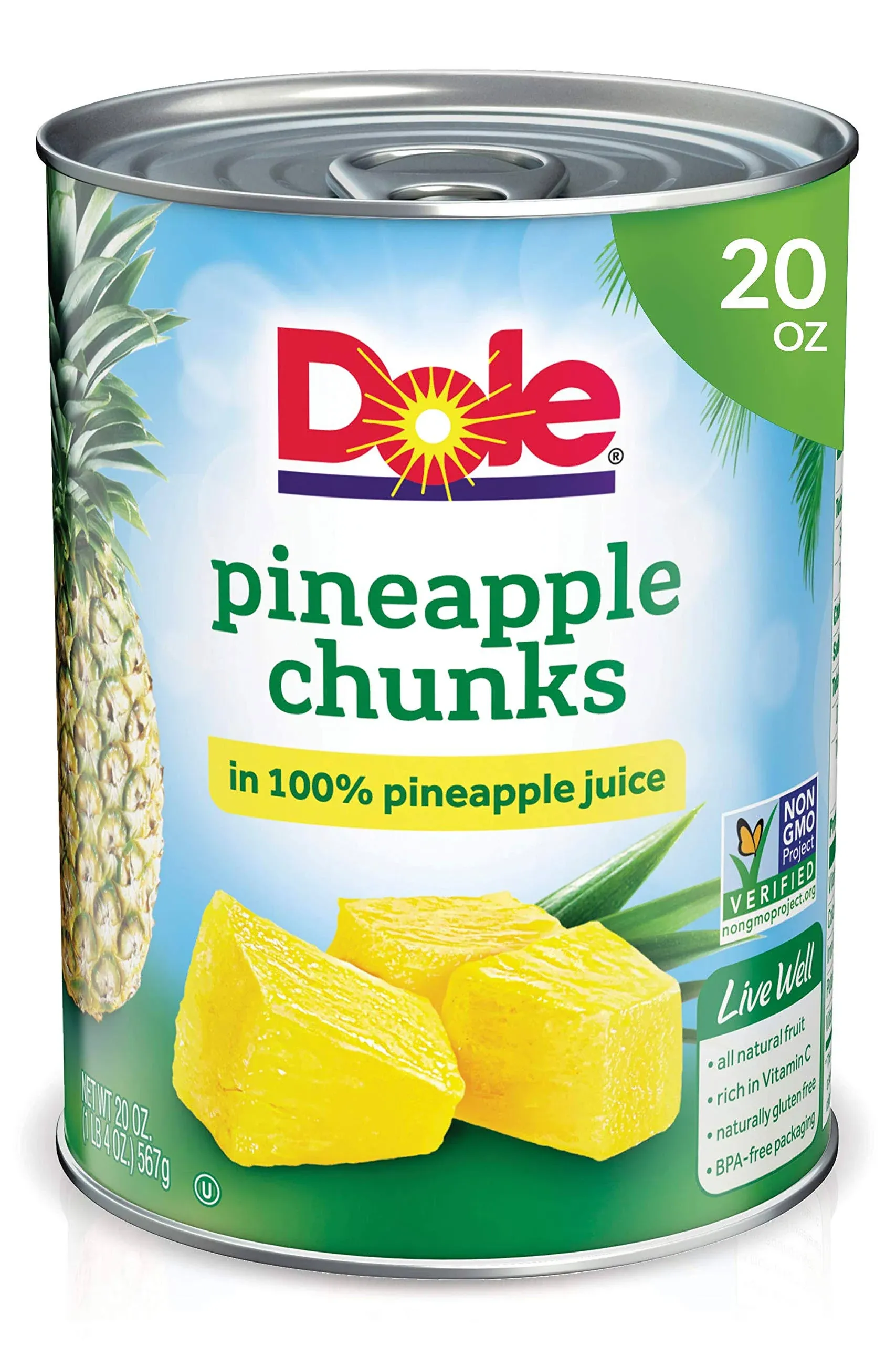 Pineapple Chunks In Juice 20 Ounce Size - 12 Per Case.