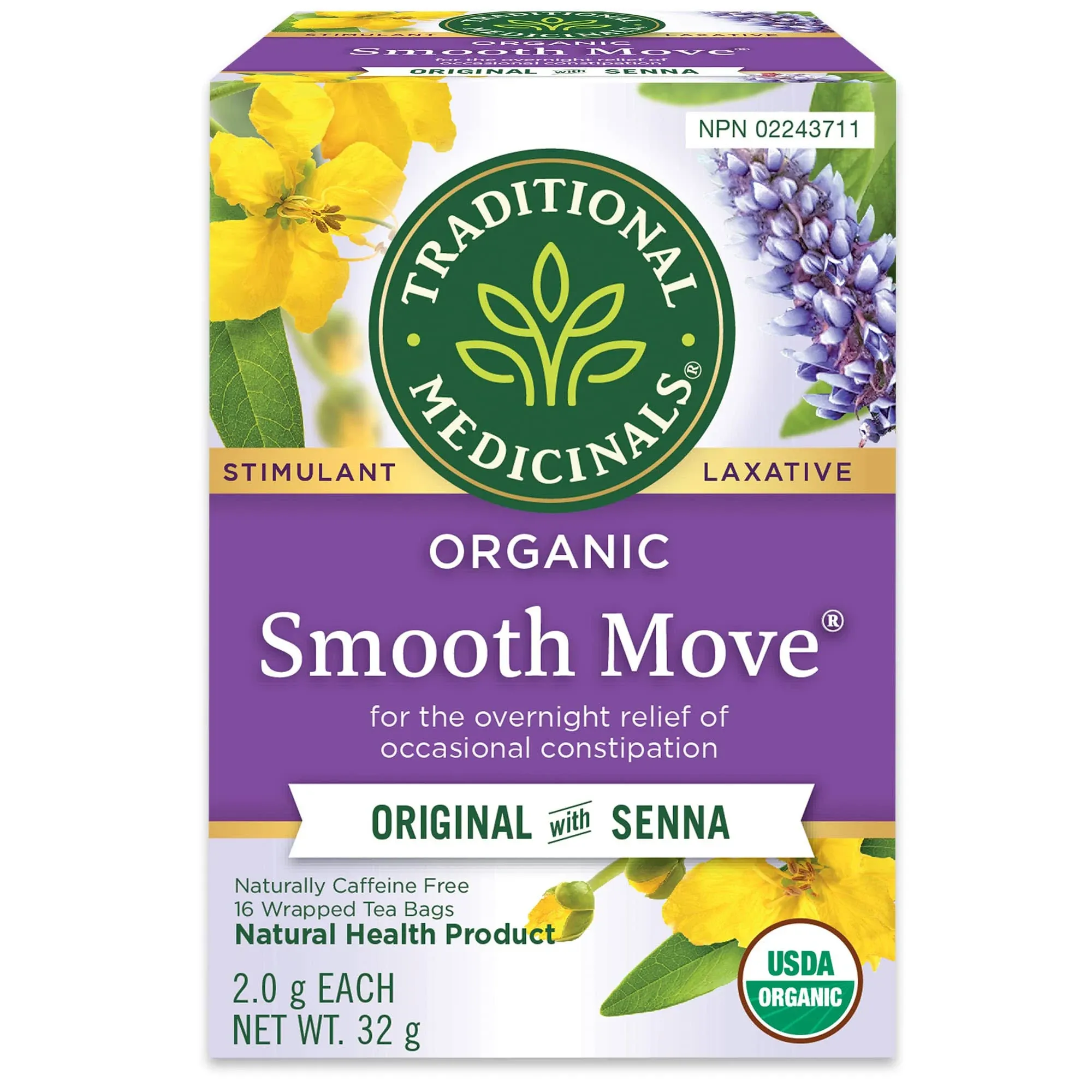 Traditional Medicinals - Organic Smooth Move Tea, 16 Bags