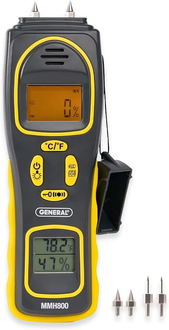 General Tools MMH800 Moisture Meter Pin Pinless