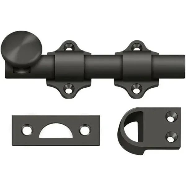 Deltana 4" Heavy Duty Dutch Door Bolt, Oil Rubbed Bronze