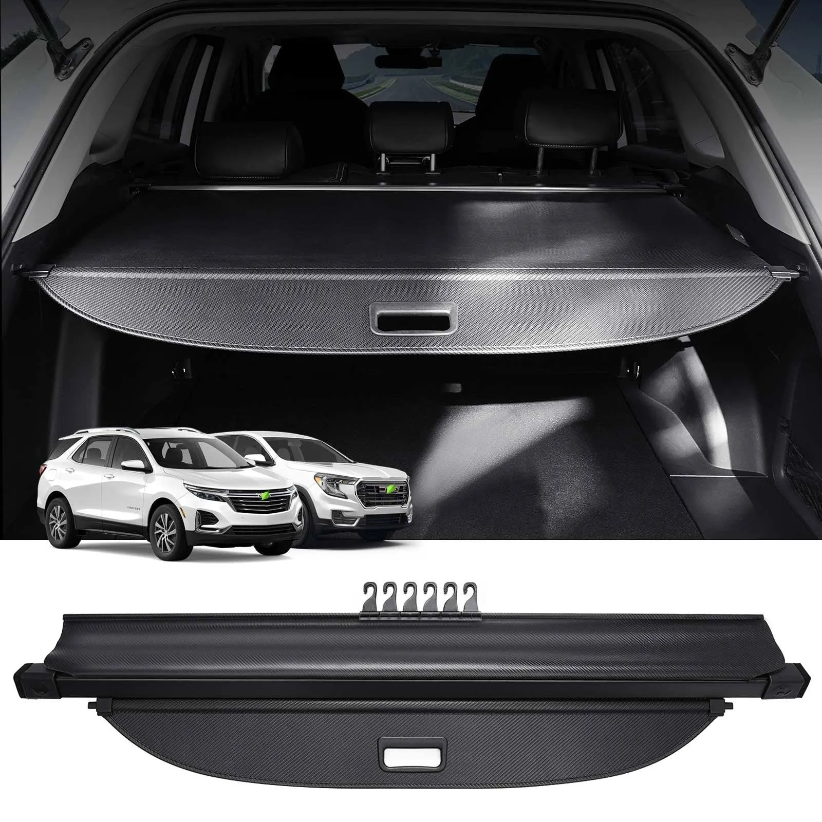 Powerty Cargo Cover for Chevy Chevrolet Equinox GMC Terrain 2024 2023 2022... 