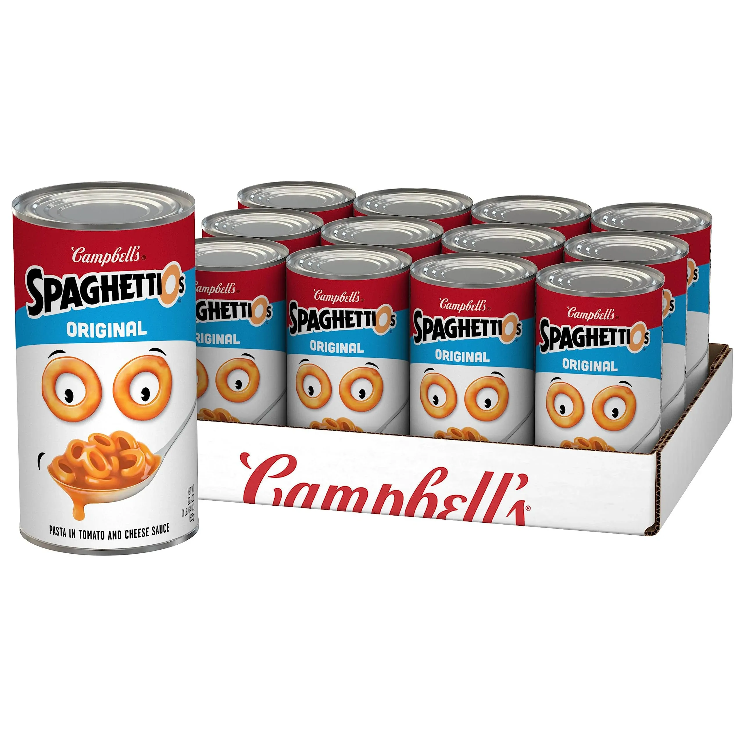 SpaghettiOs Original Canned Pasta, Healthy Snack for Kids and Adults, 22.4 OZ Can (Pack of 12)