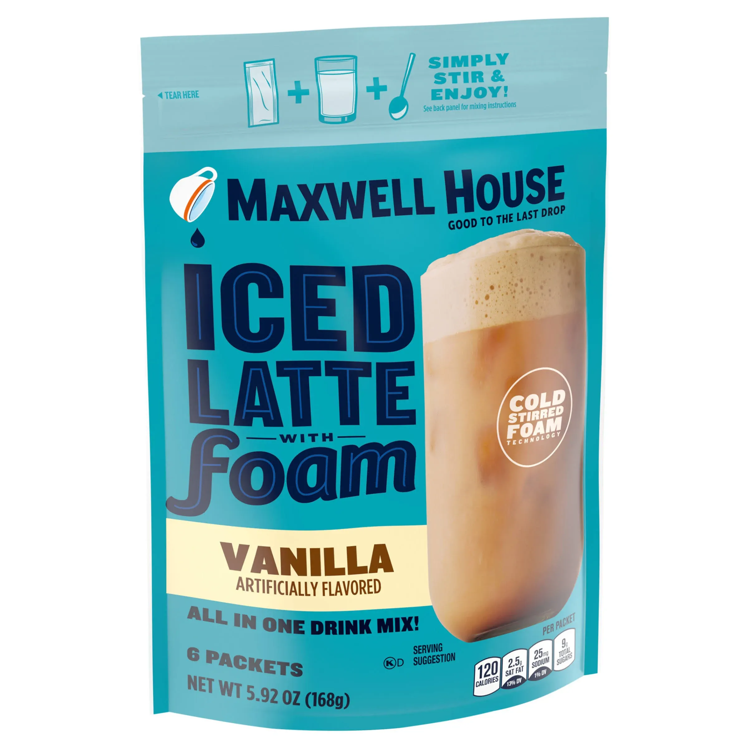 Maxwell House Iced Latte Foam - Vanilla