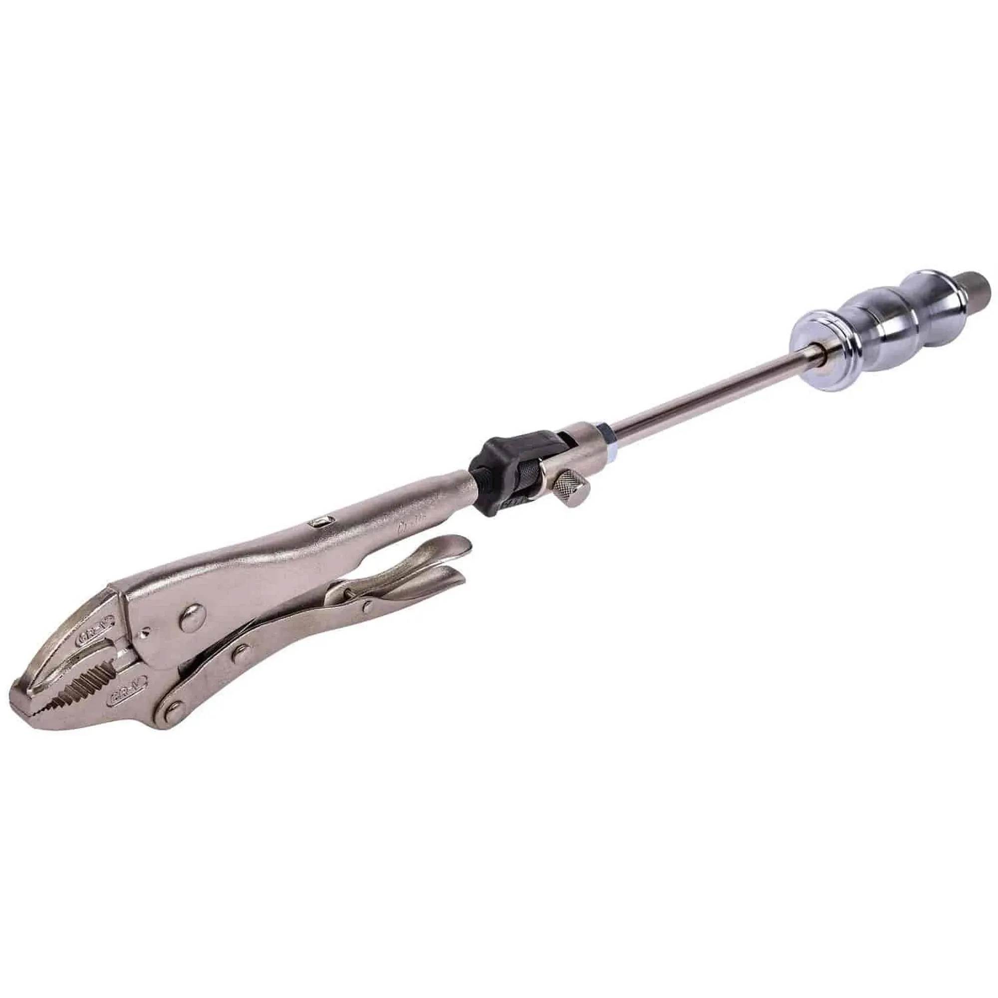 JEGS 81789 Locking Pliers Slide Hammer Vice Grips (9 in. Long Curved Jaw with Wi