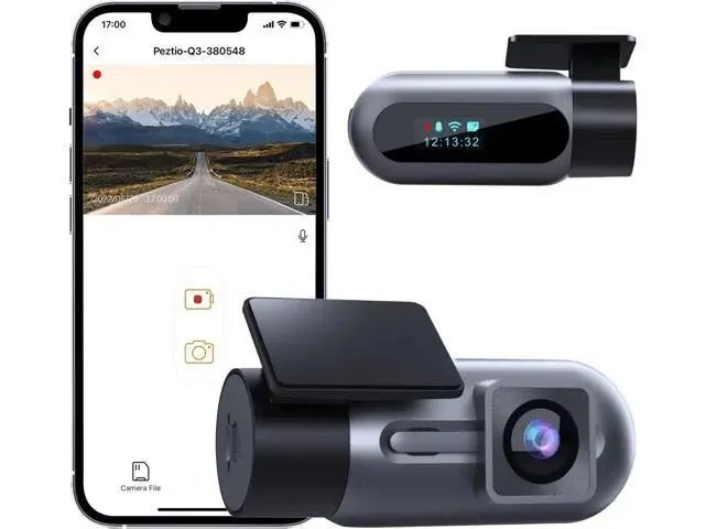 Dash Cam WiFi FHD 1080P Mini Front Dash Camera for Cars with Night Vision