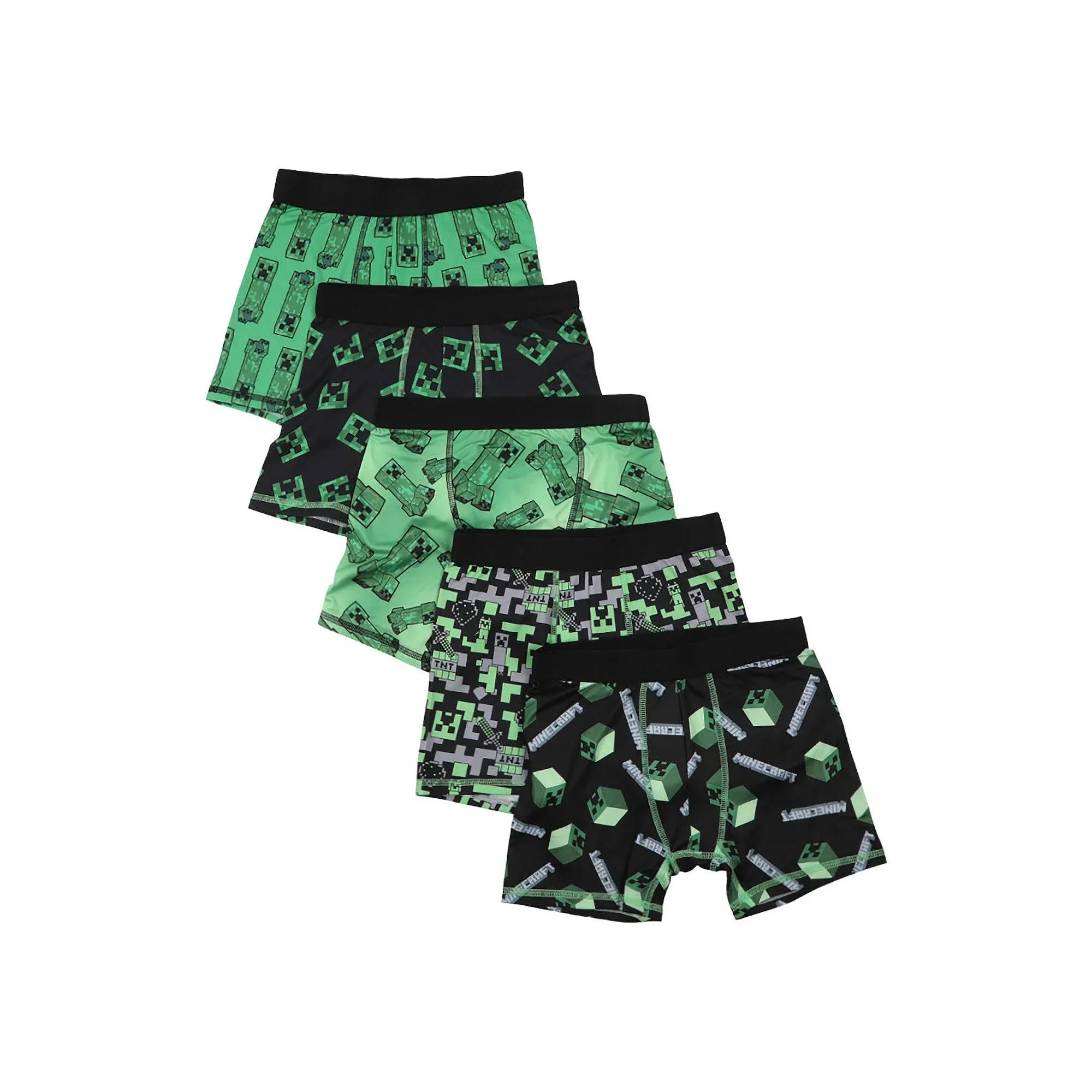 Minecraft Building Video Game 5pk Boys Boxer Briefs Set