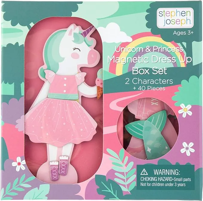 Stephen Joseph, Magnetic Dress Up Doll Unicorn and Princess