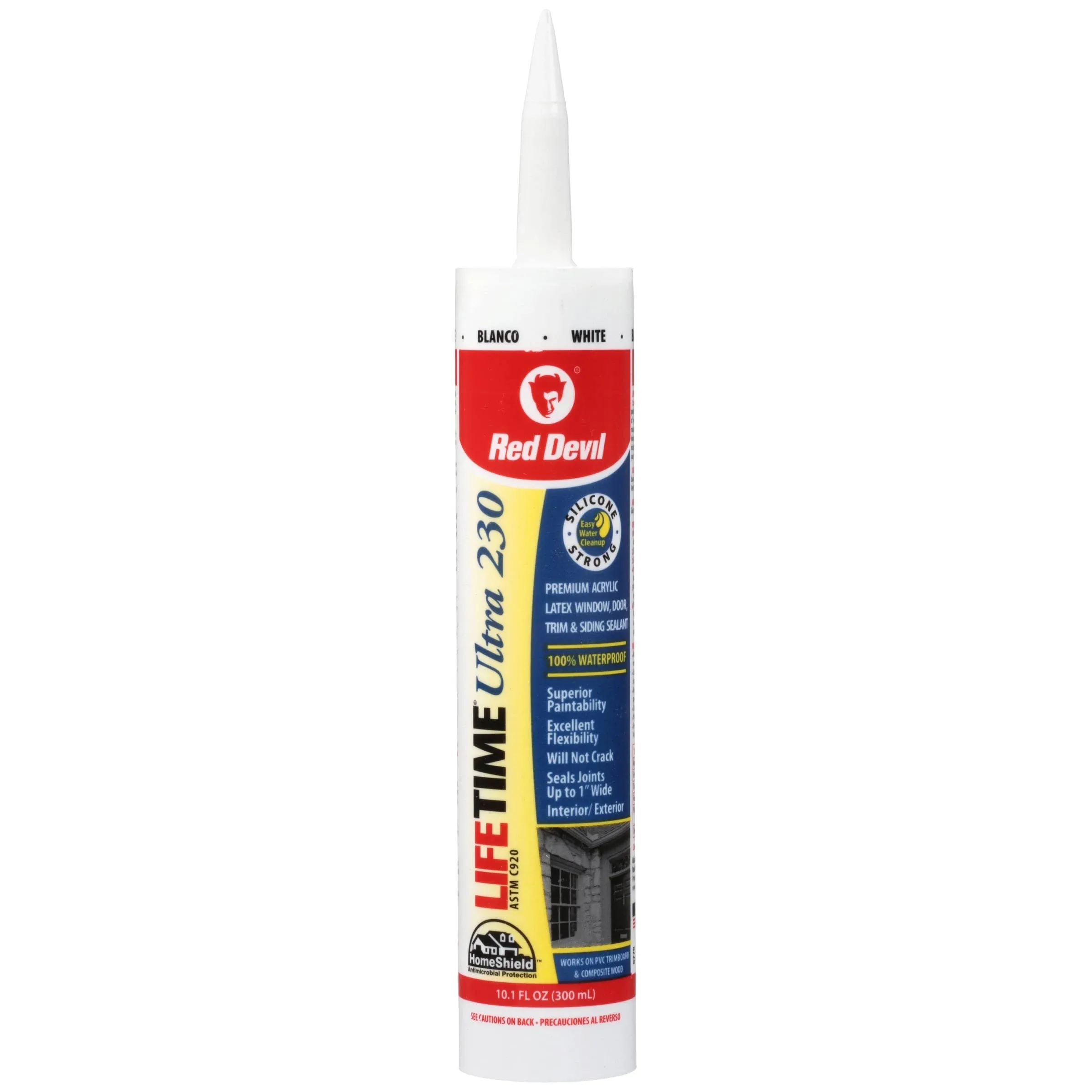 Red Devil 0770 Lifetime Acrylic Sealant, White, 40 to 90 deg F, 10.1 fl-oz Cartridge