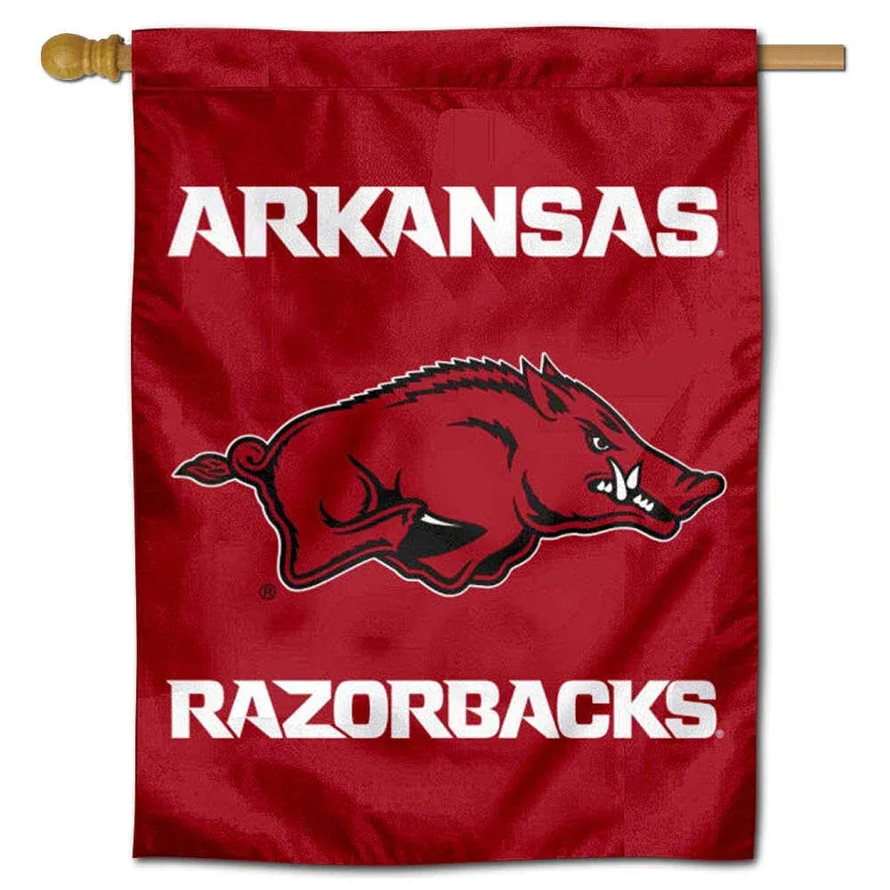 Arkansas Razorbacks Two Sided House Flag