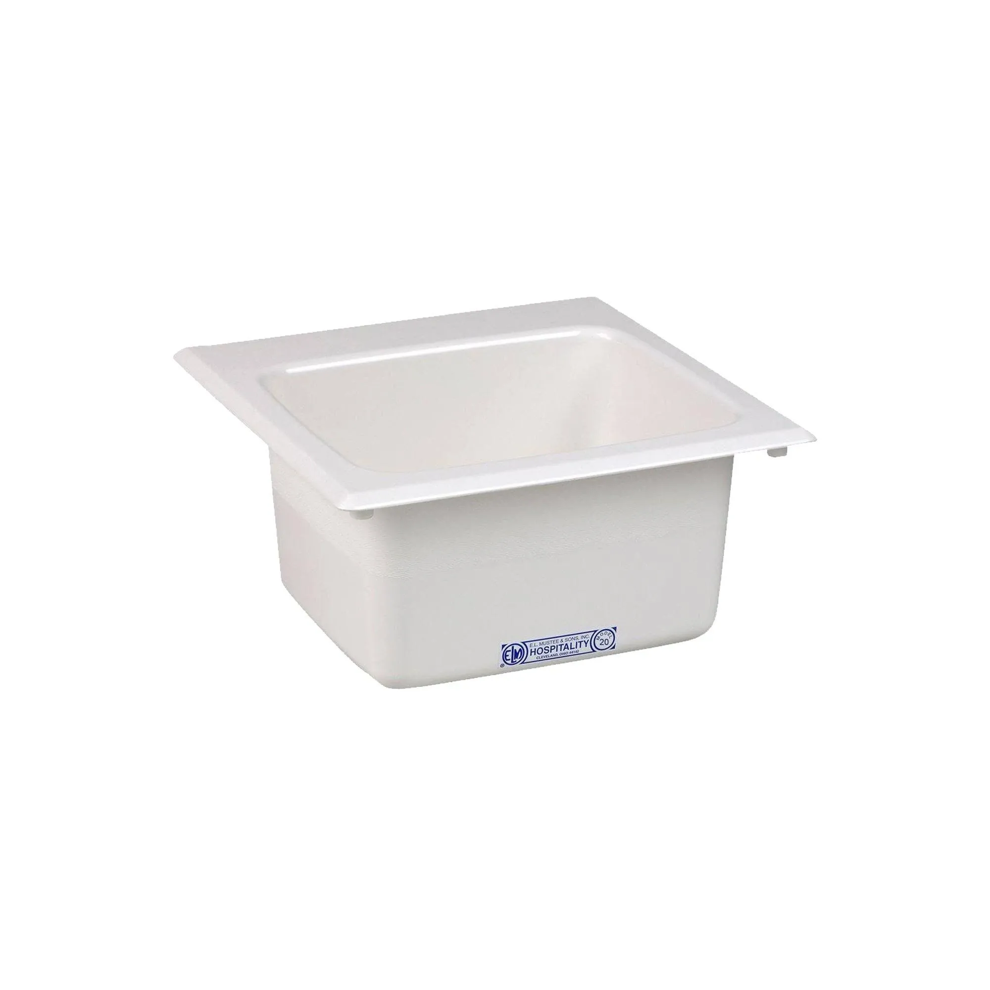 Utility Sink 15L x 15W Inch Single Bowl 1 Hole White Drop-In