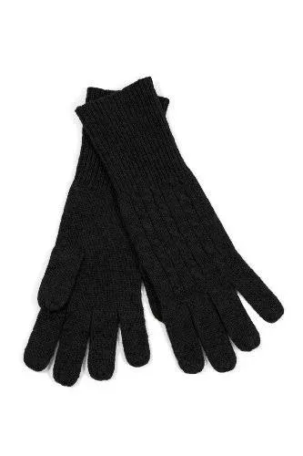 "Women's 100% Pure Cashmere Cable Knit Gloves"