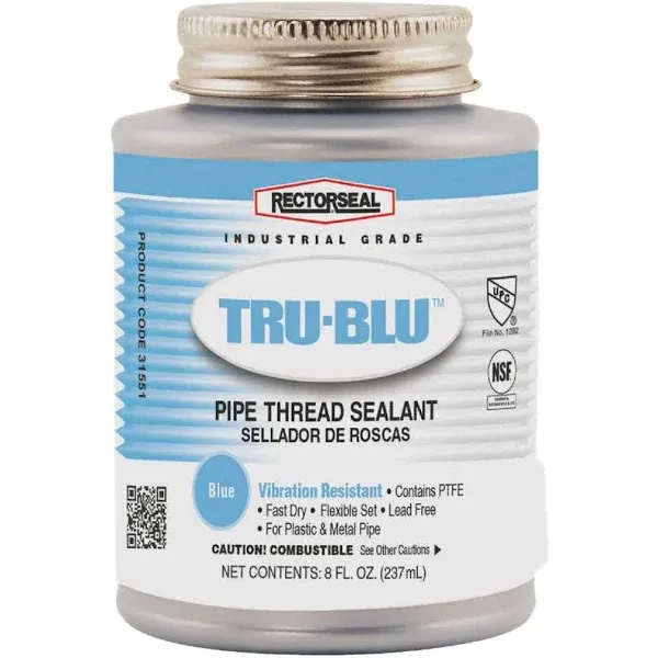 Rectorseal 31551 8 oz Tru-Blu Pipe Thread Sealant