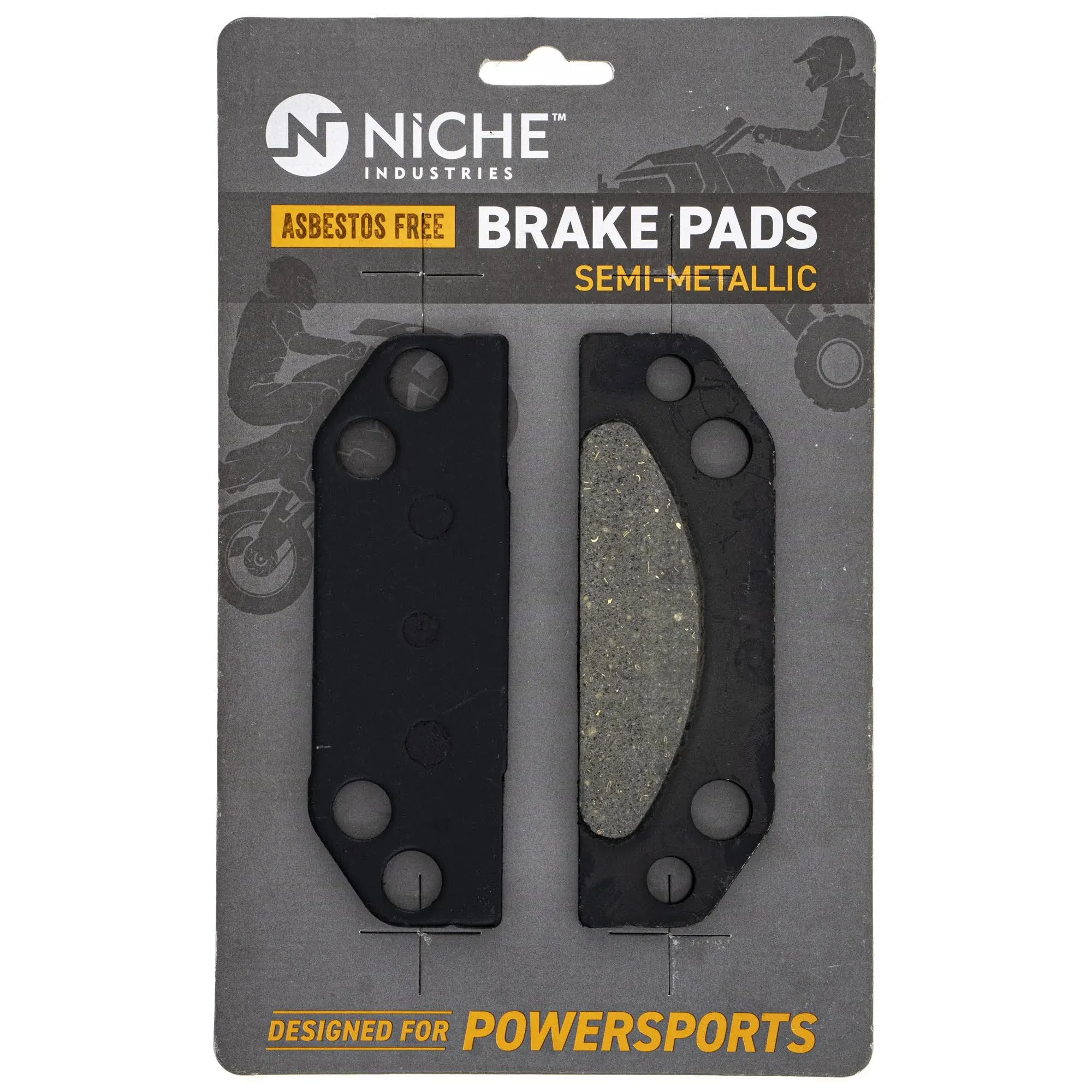 NICHE Parking Brake Pad Set for 2203147 Polaris Ranger 500 700 800 900 XP Crew Semi-Metallic