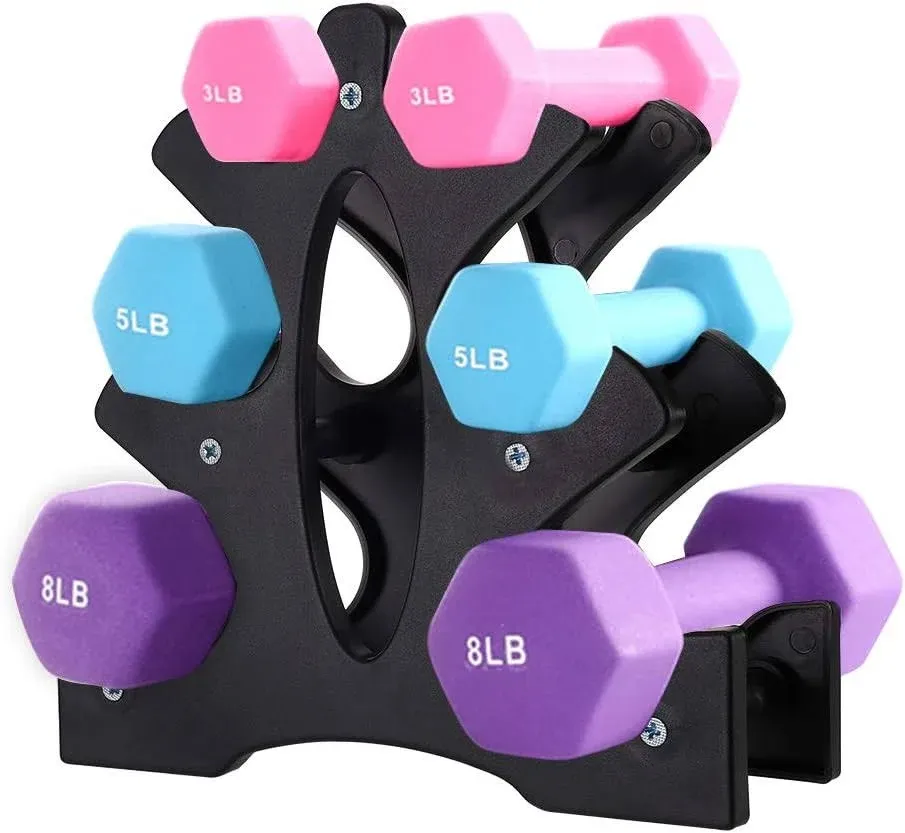 3 Tier Dumbbells Weights Handle Stand Only Dumbbell Not Included, Holds 30 Pound