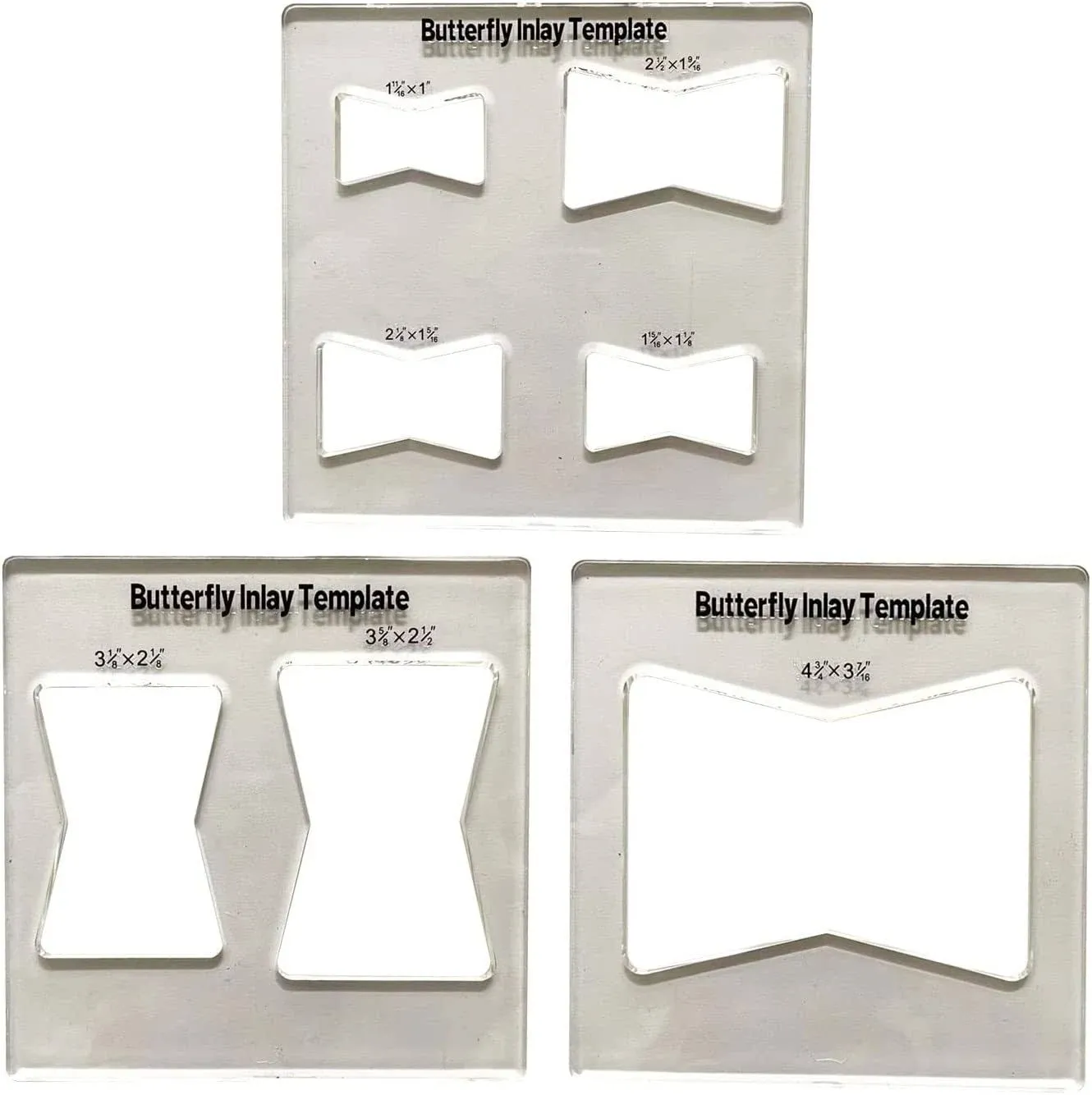 Big Waves Butterfly Inlay Template Kit, 3pcs Butterfly Inlay Template Router and ...