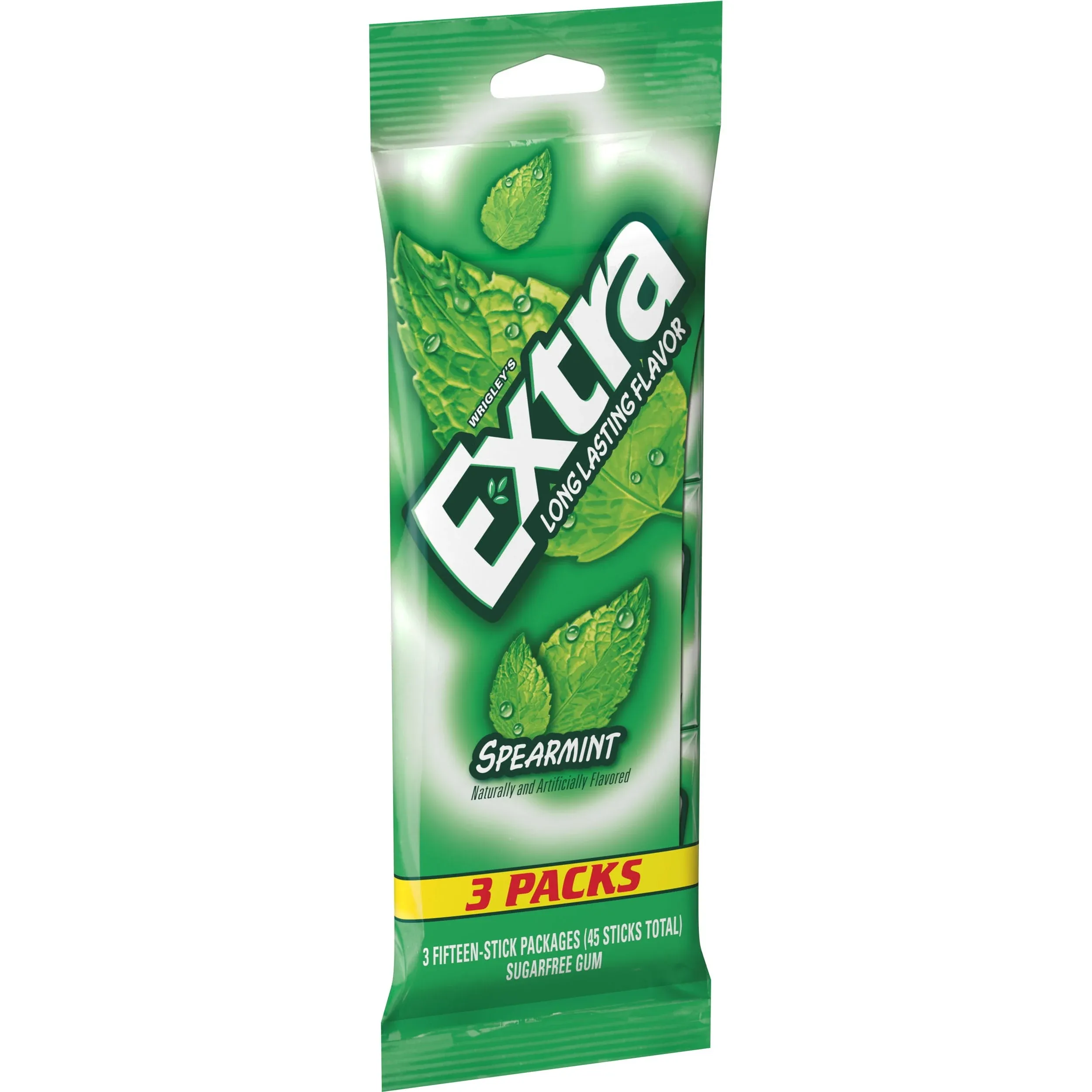 EXTRA Spearmint Sugarfree Gum, 35 Stick, Pack of 6