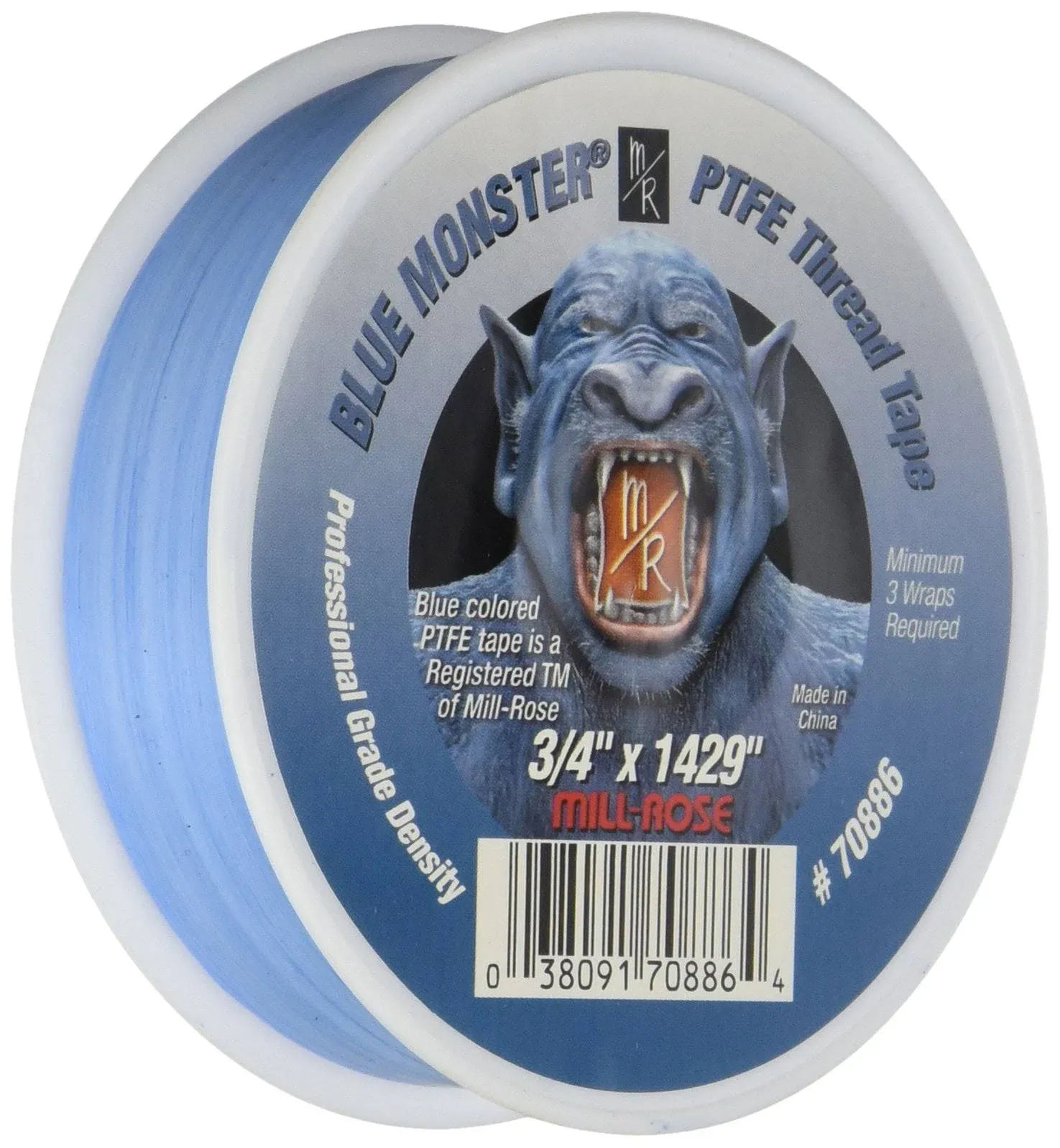 Blue Monster 70886 Thread Seal Tape 3/4" x 1429"