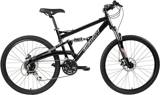 GRAVITY FSX 1.0 Dual Full Suspension Mountain Bike with Disc Brakes Aluminum Frame