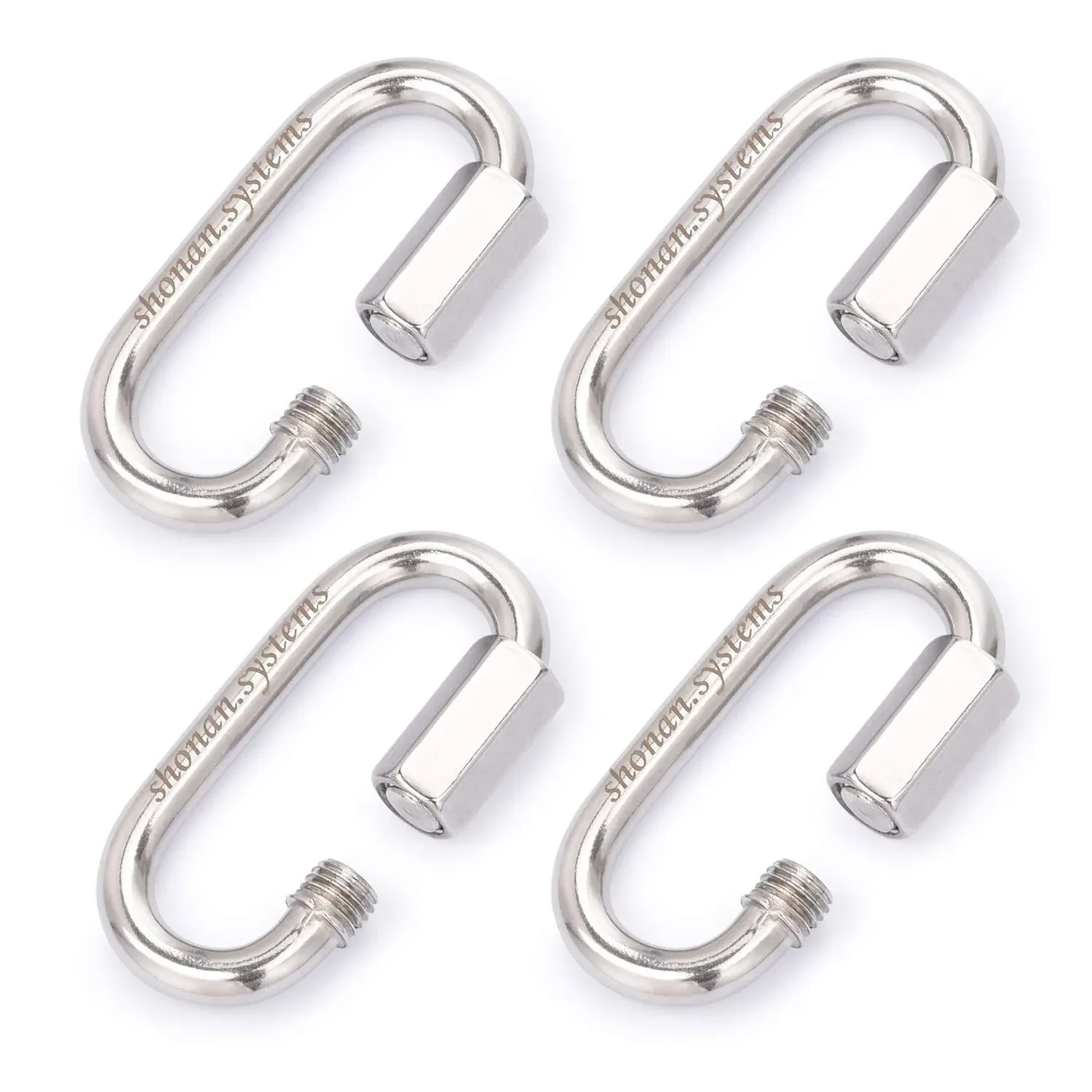 SHONAN 3 Inch Stainless Steel Chain Quick Links- 4 Pack 5/16”1535 Lbs Capacity✔✔