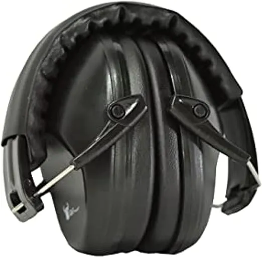 G & F Earmuffs Hearing Protection with Passive Folding Design 26dB NRR and Reduces up to 125dB, Color Black