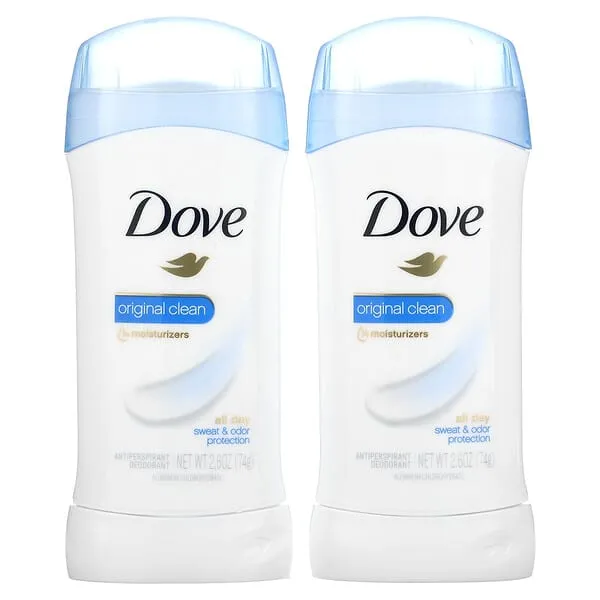 Dove Anti-Perspirant Deodorant, Invisible Solid, Original Clean, Twin Pack - 2 pack, 2.6 oz pack