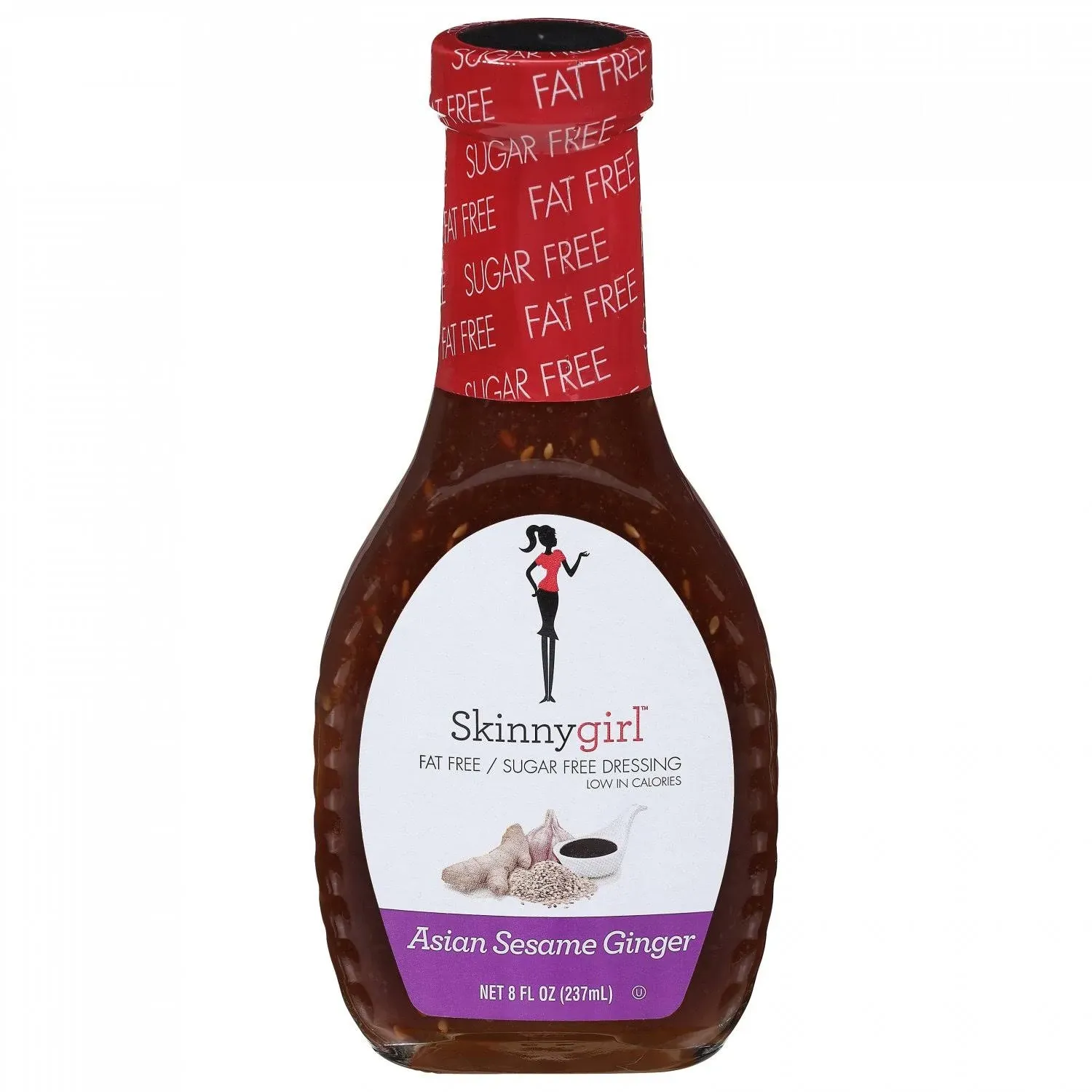 Skinnygirl Fat-Free, Sugar-Free Asian Sesame Ginger Salad Dressing, 8 Fl Oz