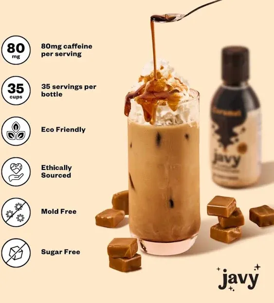 Javy Cold Brew Iced Coffee Concentrate, 2 Pack Vanilla, Arabica Coffee Beverages, 35X Liquid Coffee Concentrate, Instant Coffee Alternative,