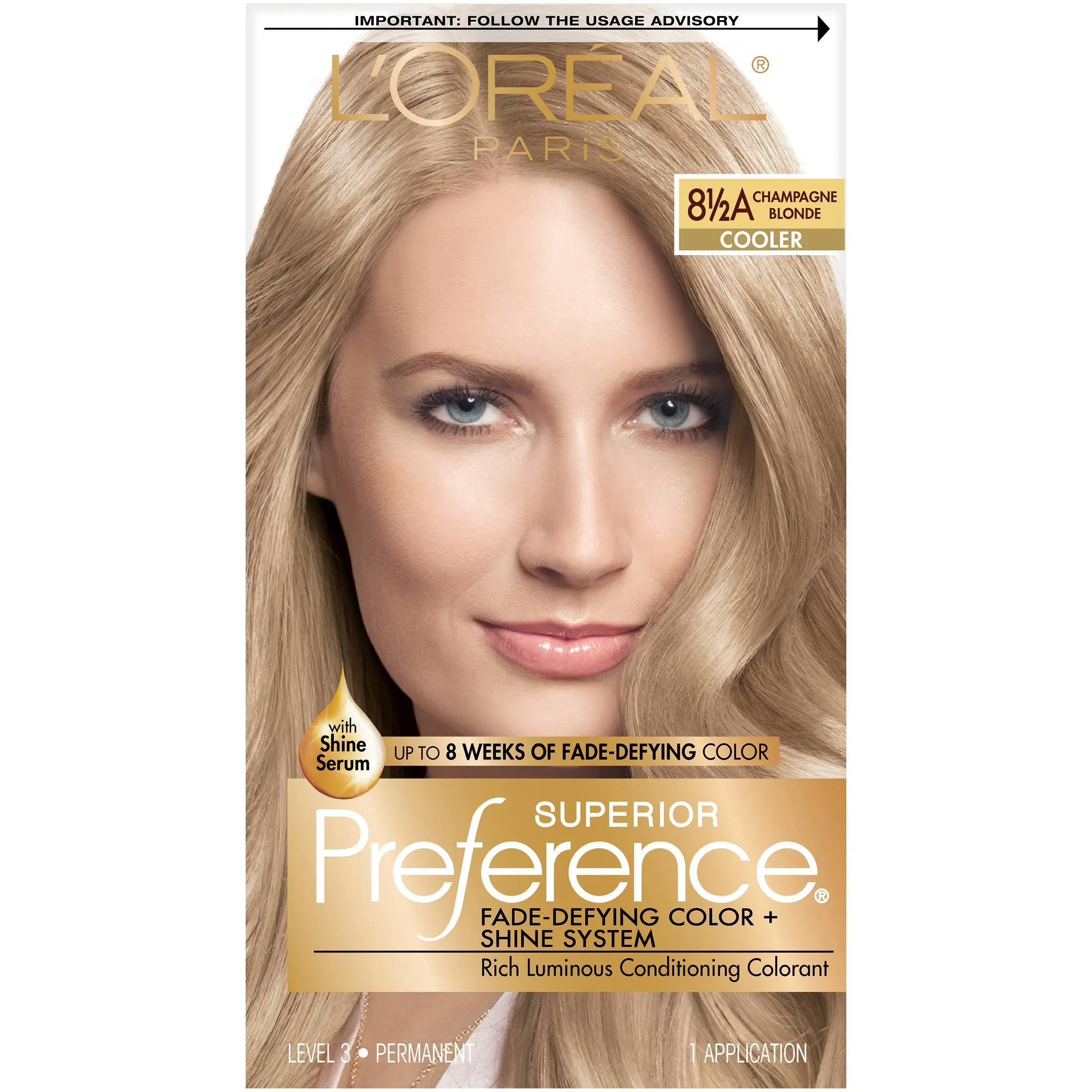 Superior Preference Permanent Haircolor, Cooler, Champagne Blonde 8-1/2A