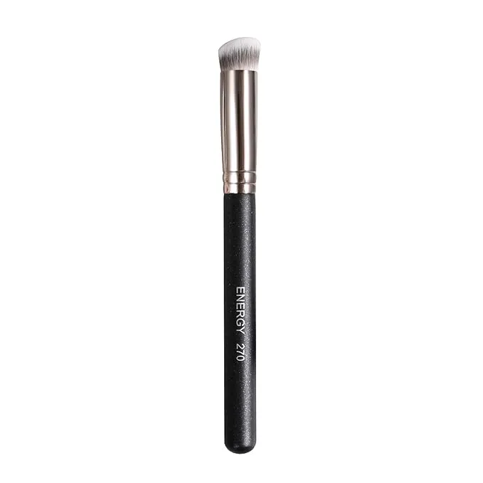 Concealer Brush Under Eye Mini Angled Flat Top Kabuki Nose Contour Brush for ...