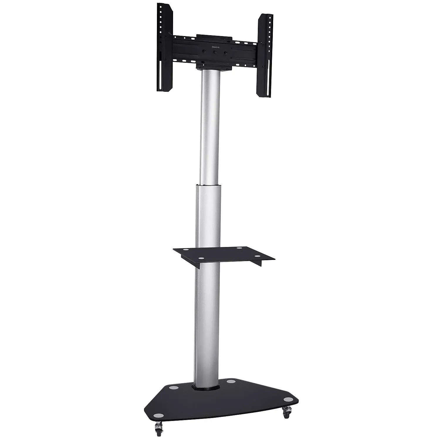 Mount-It! Height Adjustable Rolling TV Stand