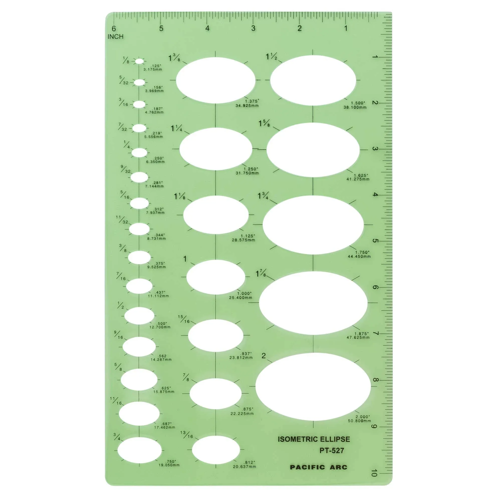 Pacific Arc Isometric Ellipse Template