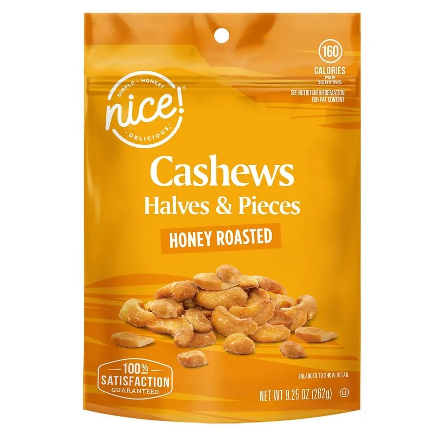 Nice! Cashew Halves & Pieces Honey Roasted