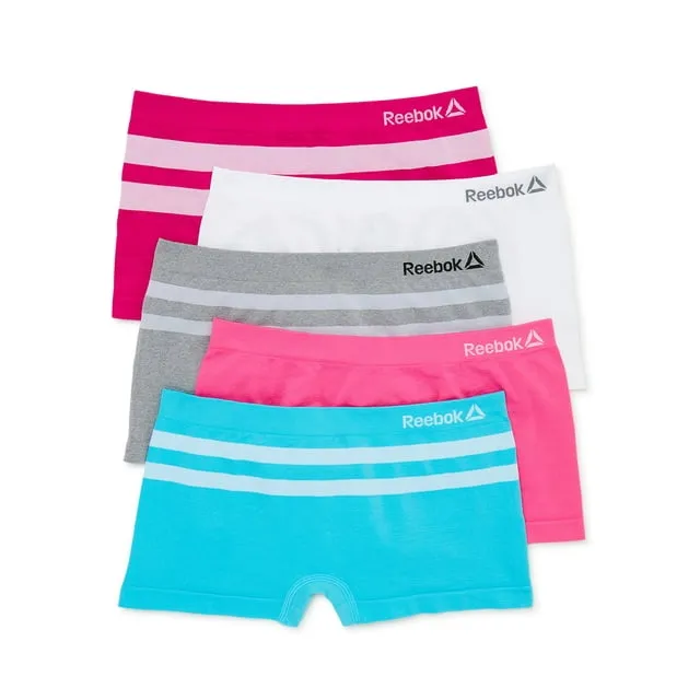 Reebok Girls Boyshorts Underwear, 5-Pack