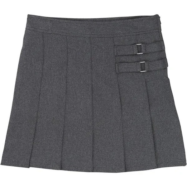 French Toast Girls 7-20 Adjustable Waist 2 Tab Scooter Skirt, Grey, 4