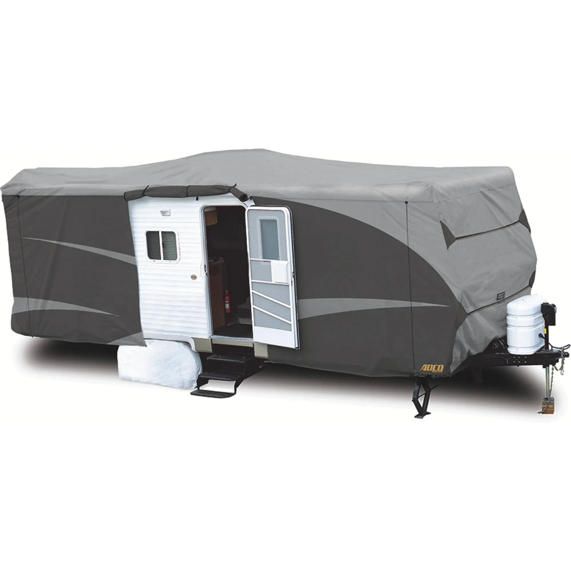 ADCO 52246 Designer Series SFS Aqua Shed Travel Trailer RV Cover - 31'7 Inch - 34', Gray