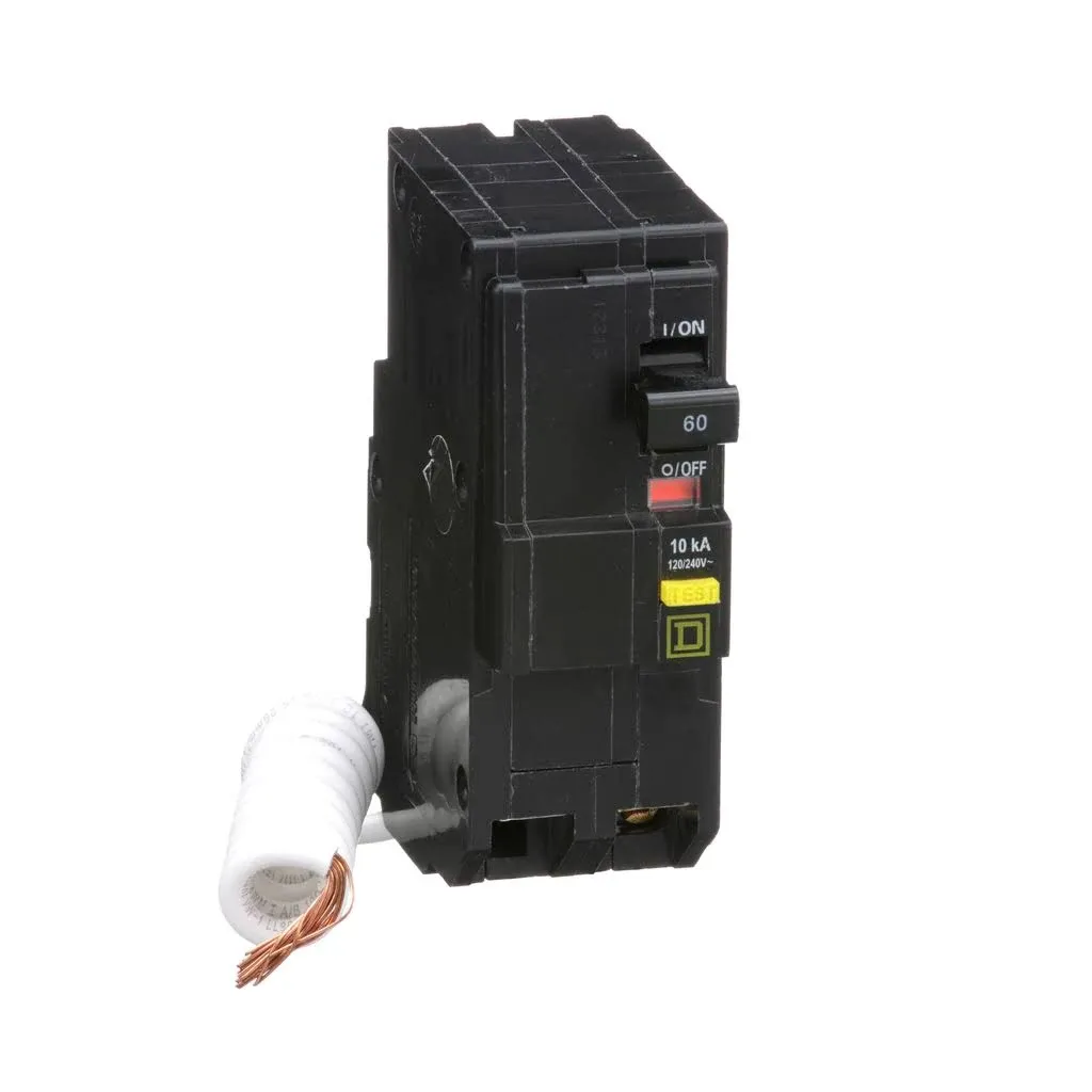 SQUARE D QO260GFI TWO POLE 60 AMP GFI CIRCUIT BREAKER 