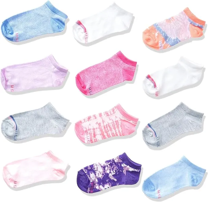 Hanes Girls' Fashion No Show Socks