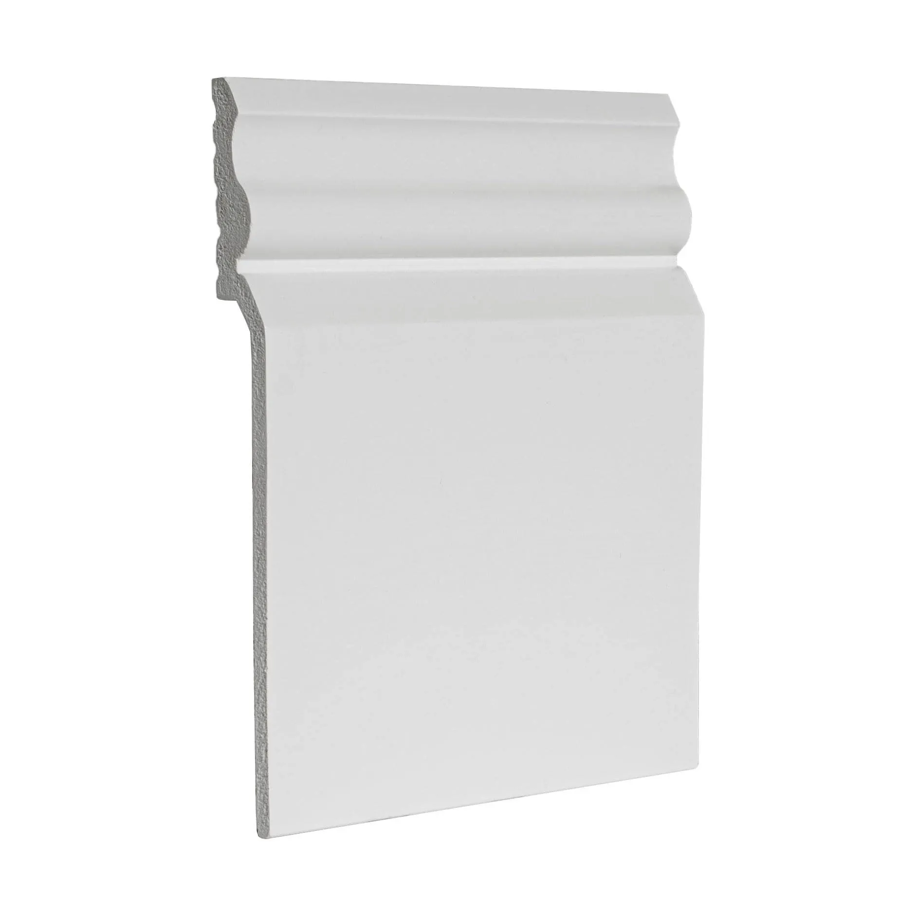 American Pro Decor 7/8 in. x 7-3/4 in. x 6 in. Unfinished PVC Baseboard Moulding ...