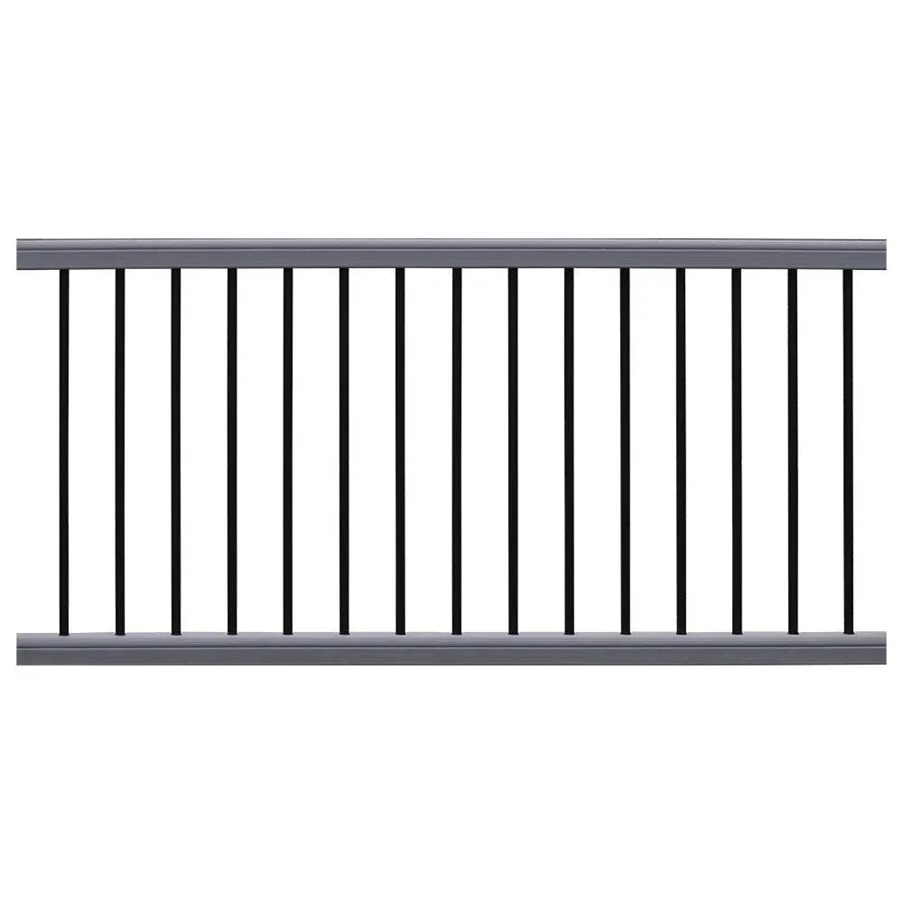 NewTechWood - UltraShield Hemispheres 36 in. x 3 in. x 6 ft. Westminster Gray Composite Railing Kit