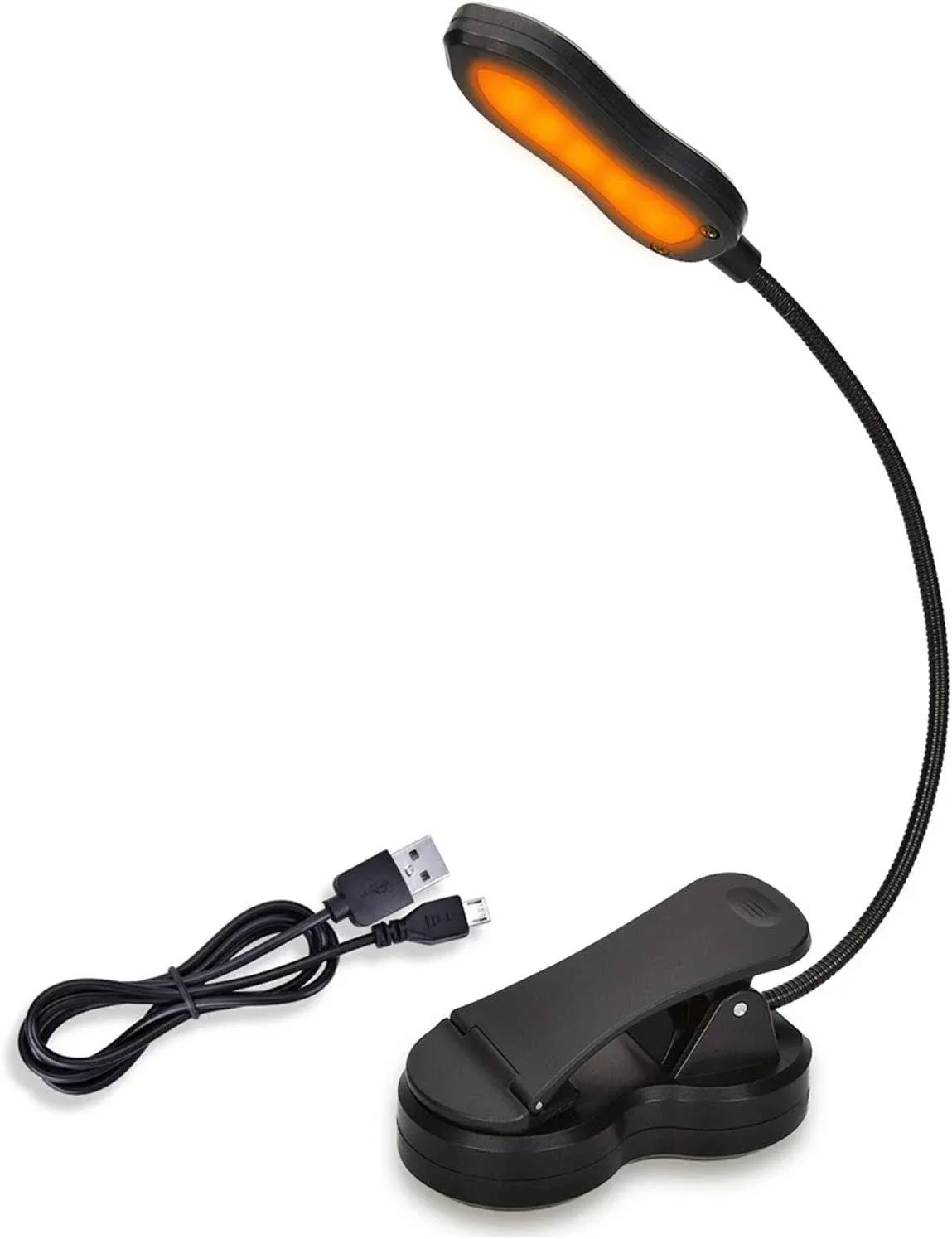 iGoober Amber Book Light Rechargeable Blue Light Blocking Reading Light Clip on Book Lamp