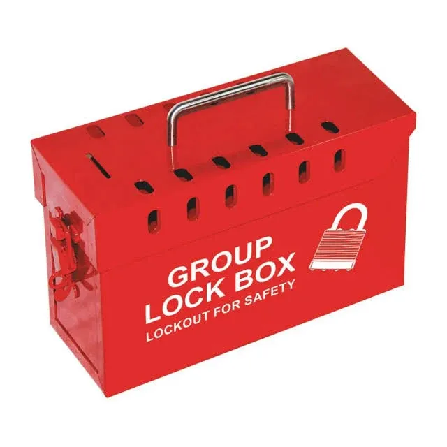 Zing Green Products 7299R-UN Portable Steel Group Lockout Tagout Box, Lock Bo...