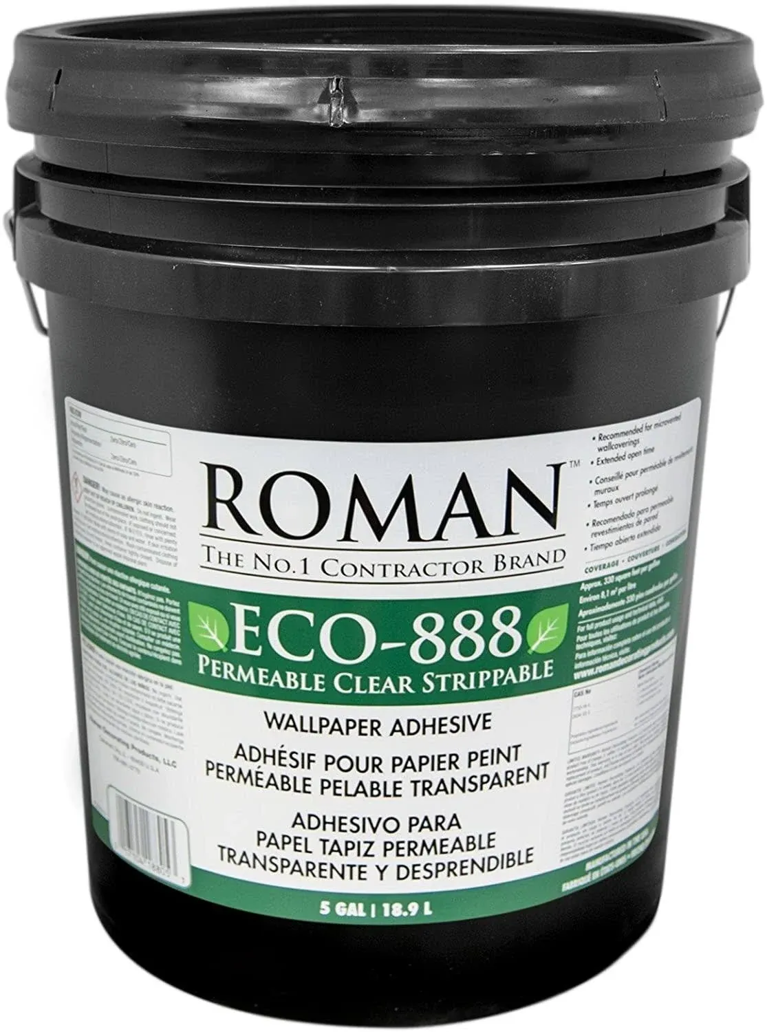 ECO-888 5 gal. Strippable Clear Wallcovering Adhesive